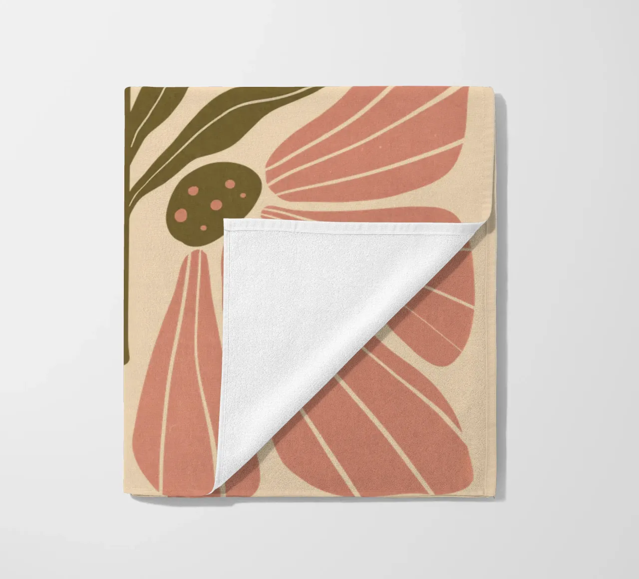 Abstract Pink Floral Wall Art, Minimalist Botanical Print telo mare da Studio Mooodz