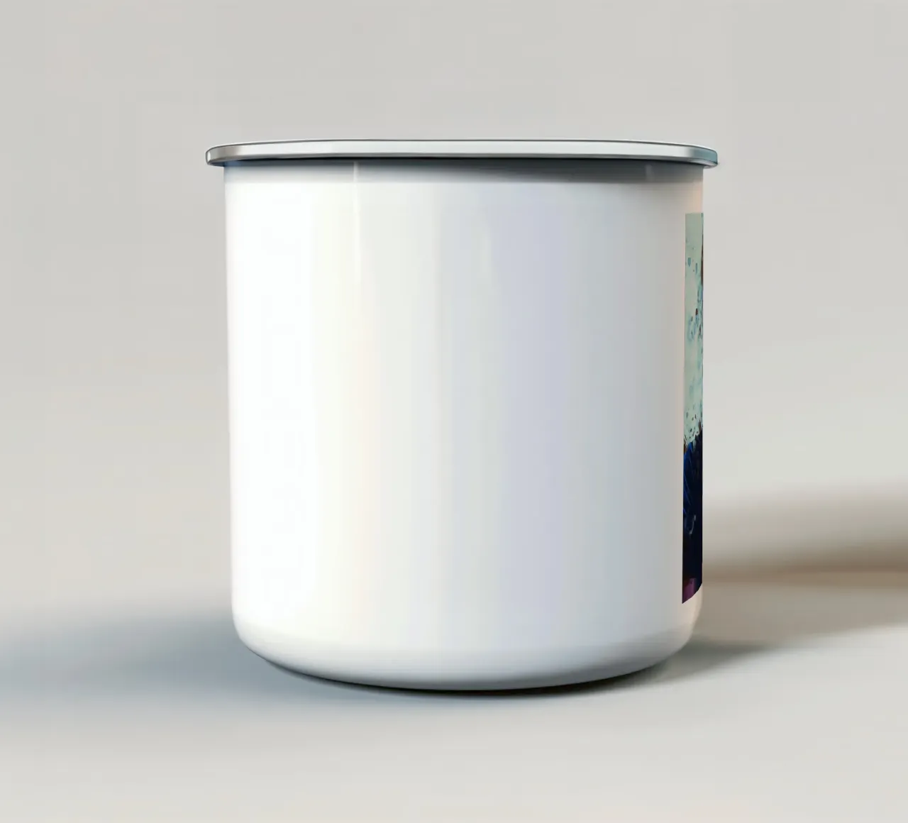 Sbaffo di succo di ritratto WRLD tazza in smalto da Gunawan Rb