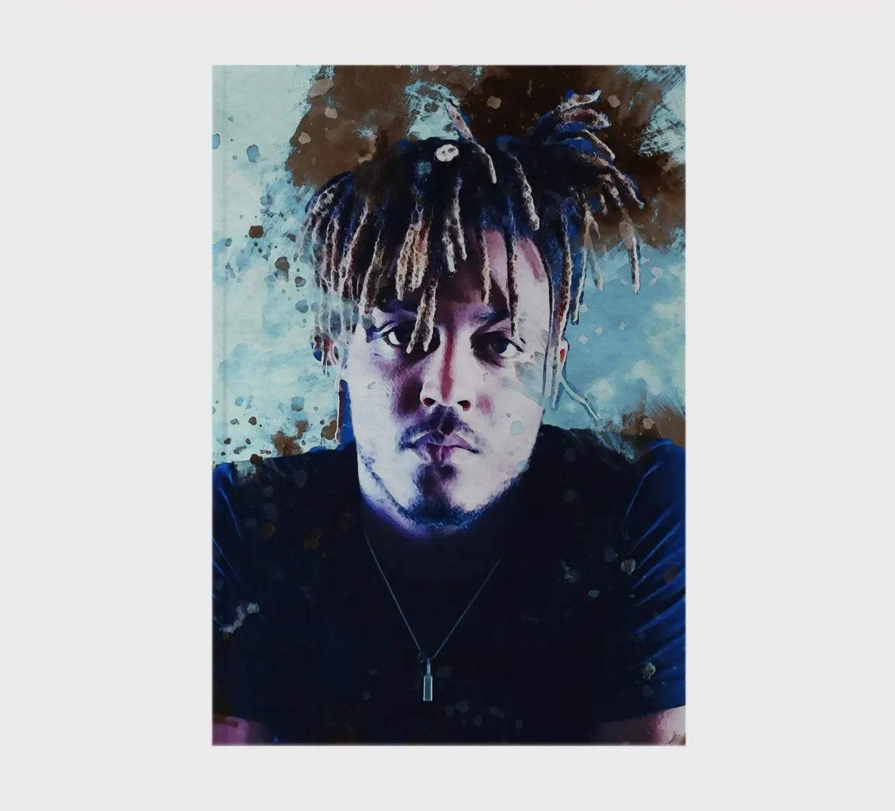 Smudge of Portrait Juice WRLD notebook by Gunawan Rb