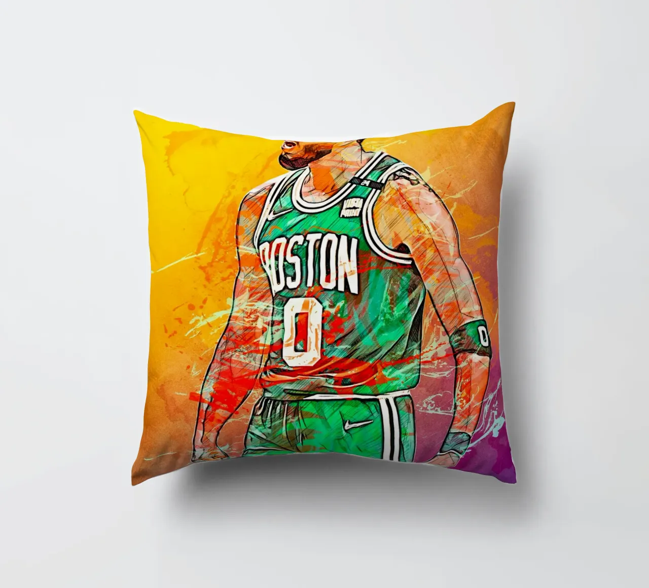Jayson Tatum Boston Celtics cuscino da tenten