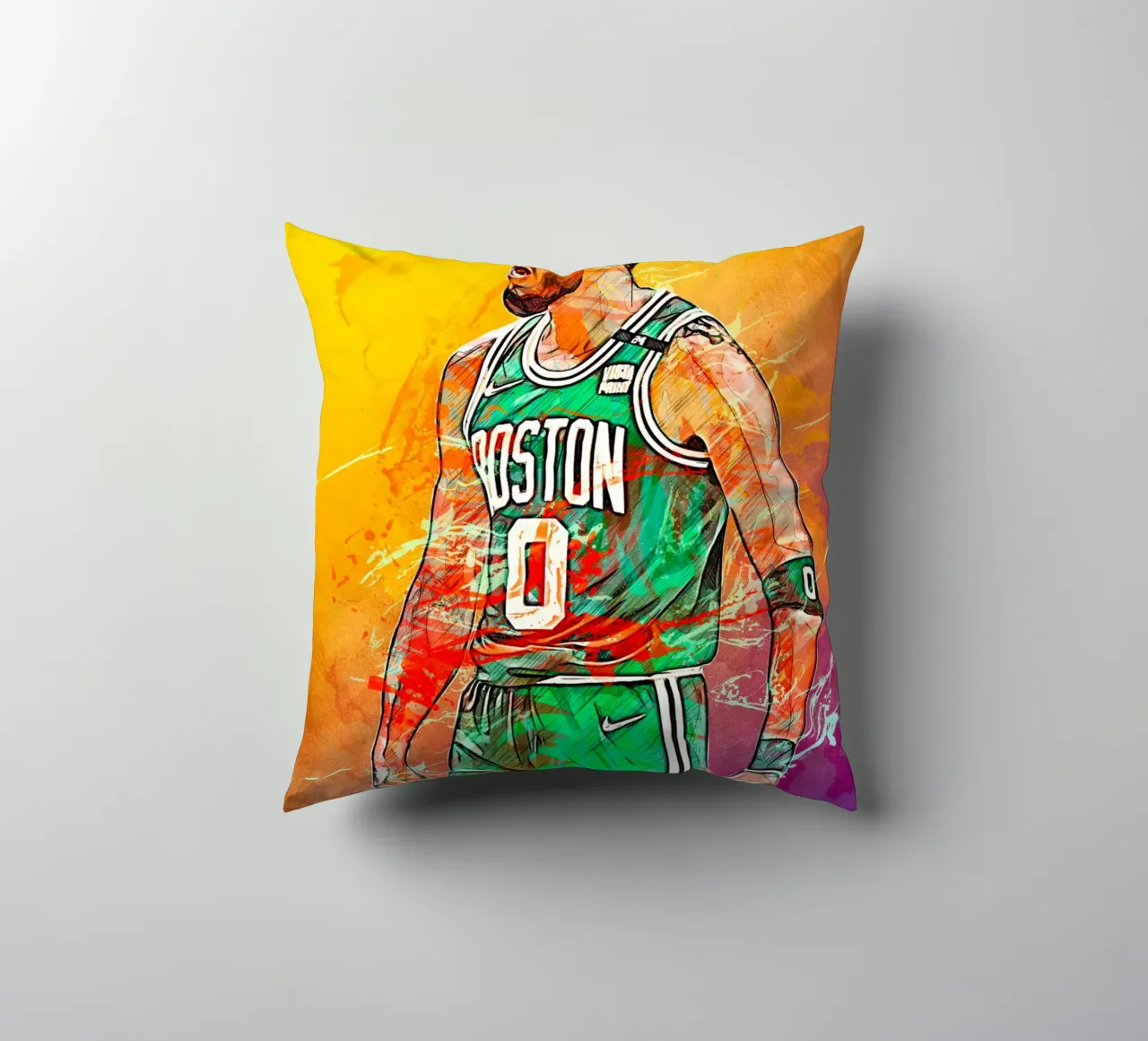 Jayson Tatum Boston Celtics cuscino da tenten