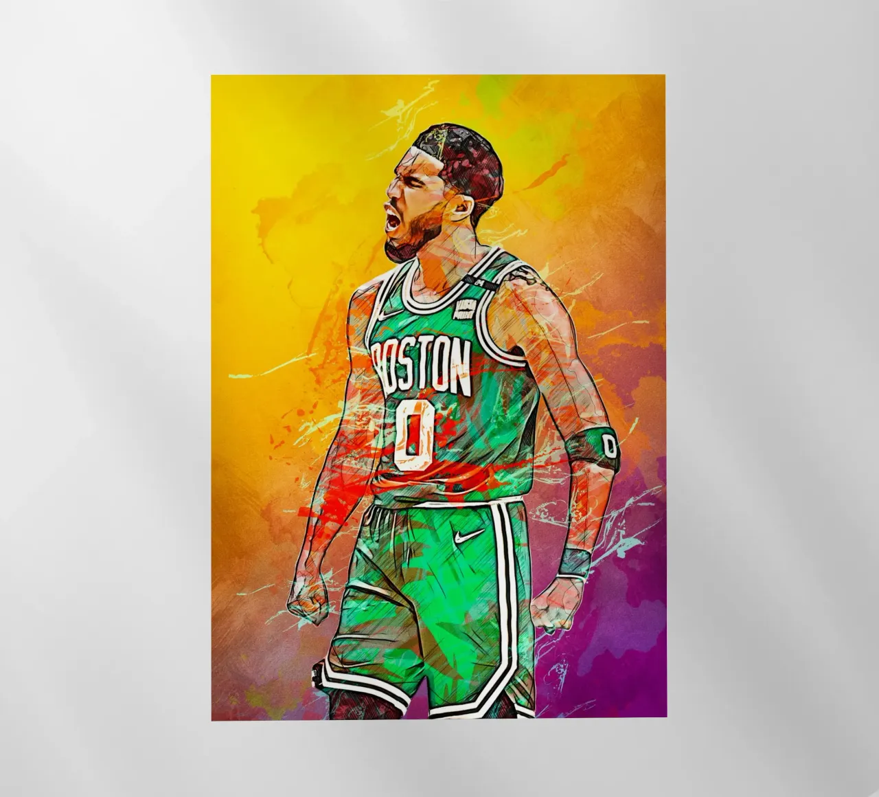Jayson Tatum Boston Celtics pellicola backlit da tenten
