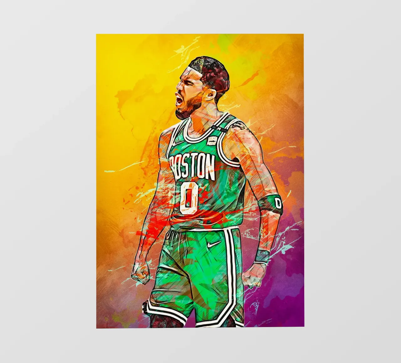 Jayson Tatum Boston Celtics pellicola backlit da tenten