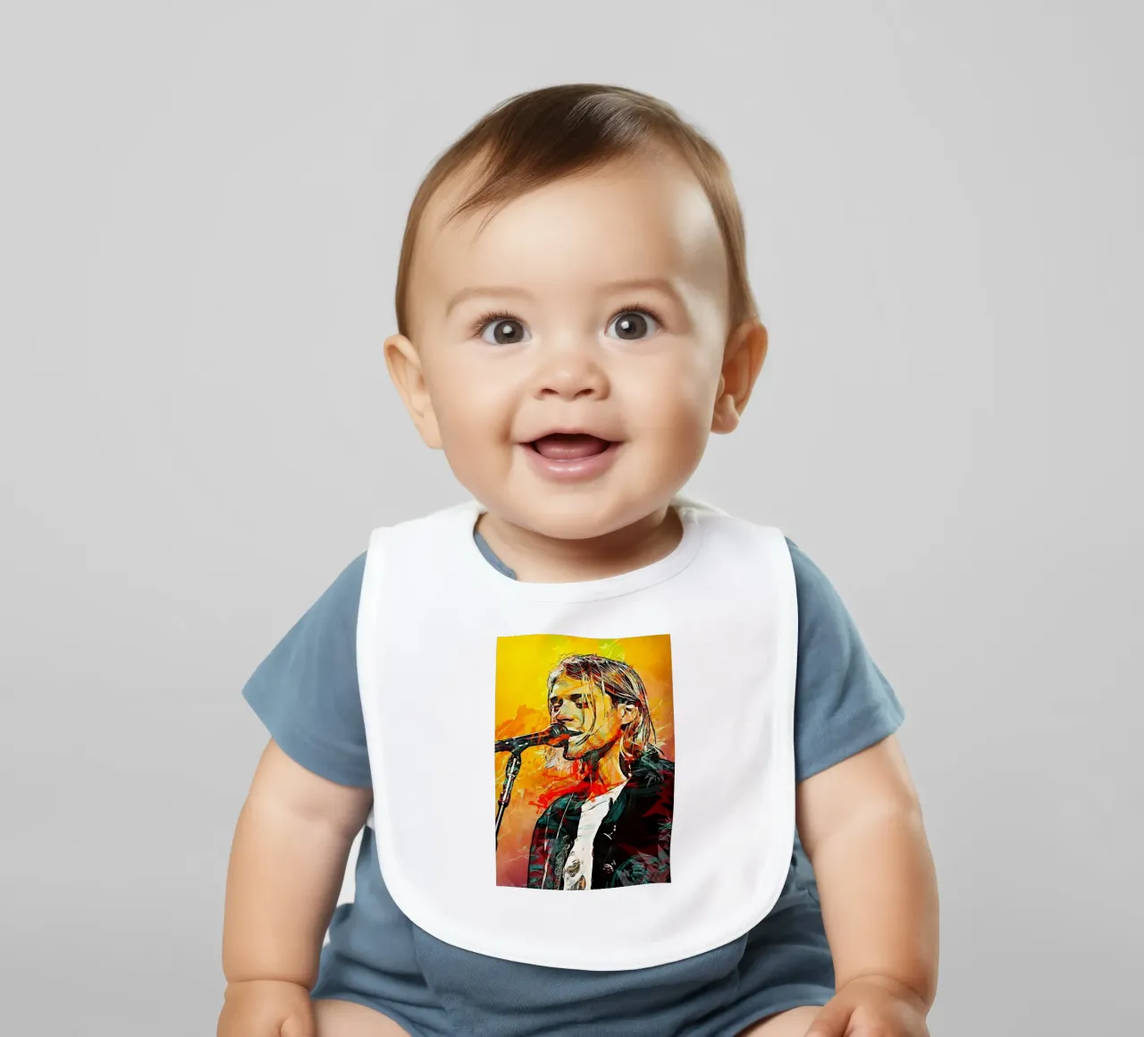 Kurt Cobain bavaglino da tenten