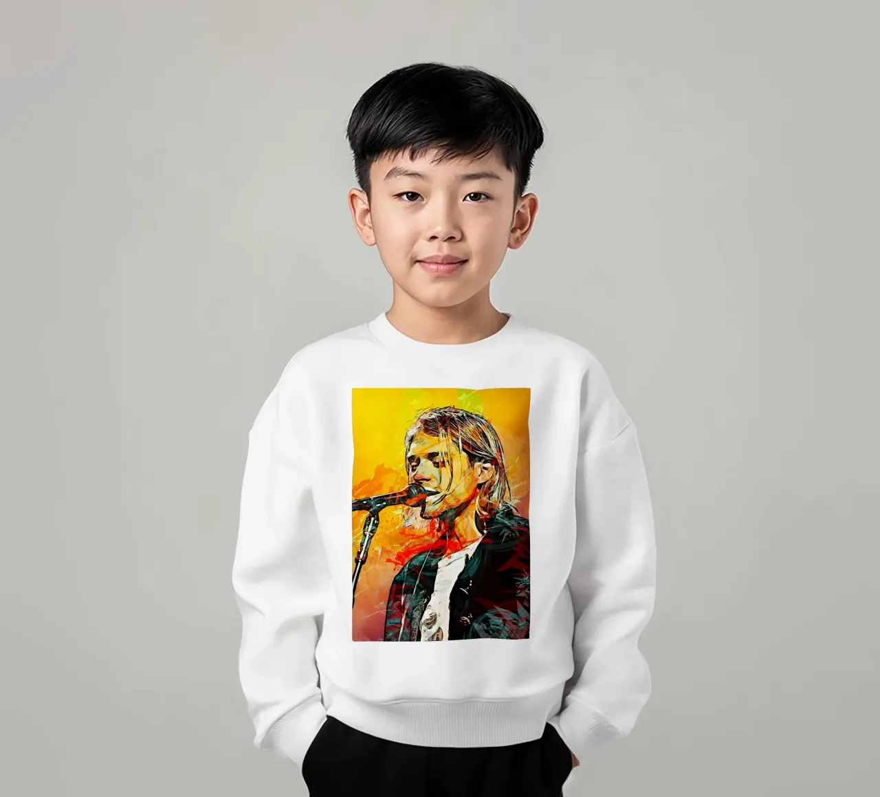 Kurt Cobain felpa bambino da tenten