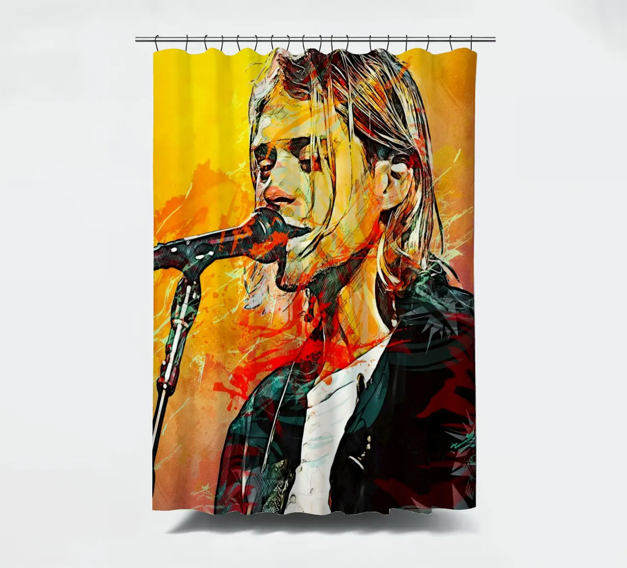 Kurt Cobain shower curtain by tenten