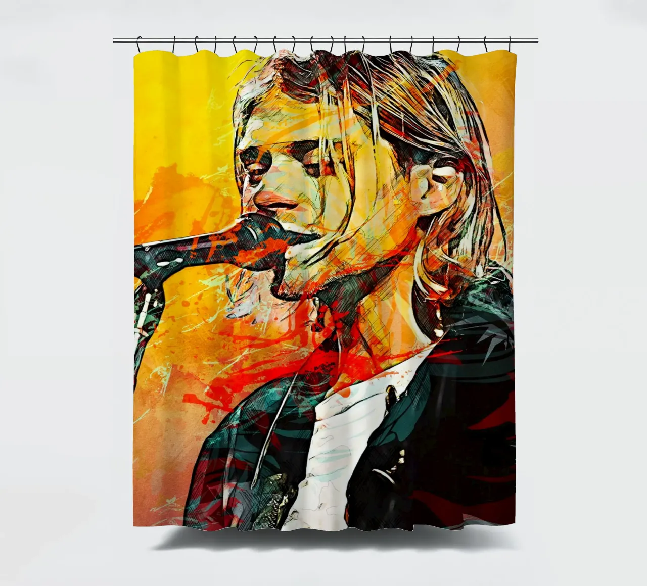 Kurt Cobain shower curtain by tenten