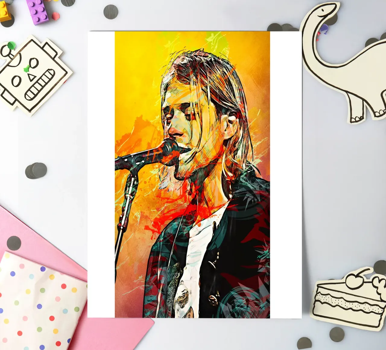 Kurt Cobain sticker sheet by tenten