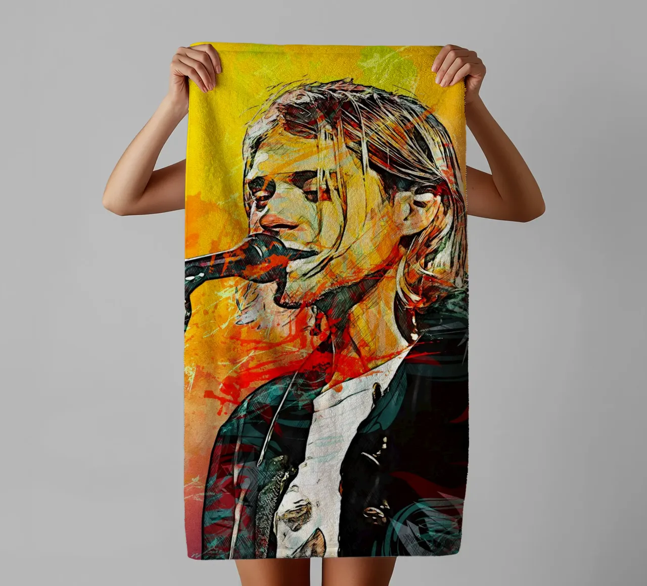 Kurt Cobain asciugamano da bagno da tenten
