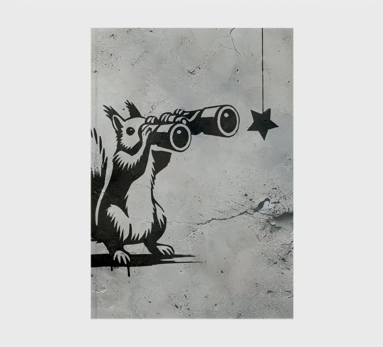 Squirrel with binoculars - In search of the stars notebook by namosh