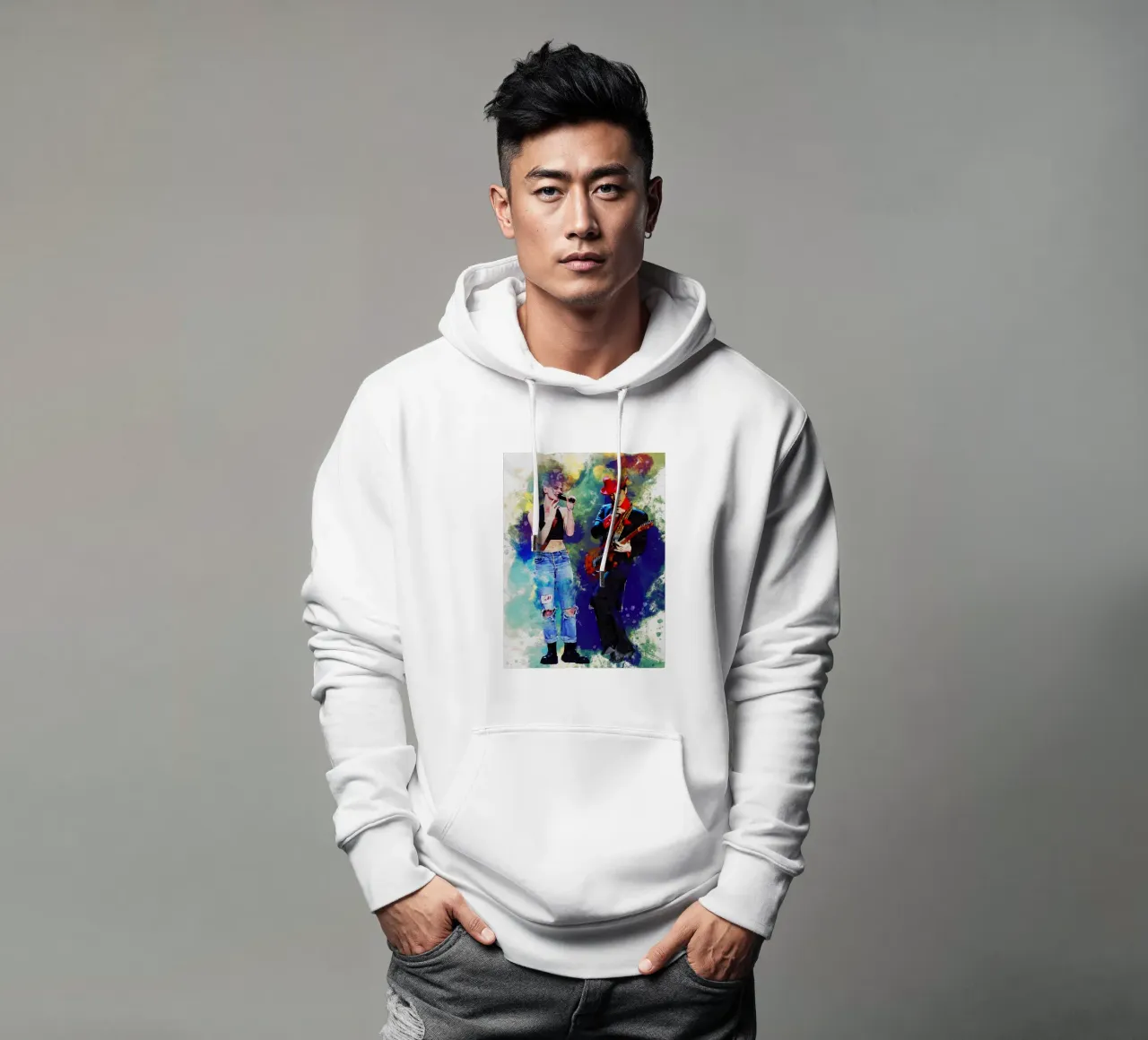 Smudge Sinéad O'Connor & Prince felpa con cappuccio da Gunawan Rb