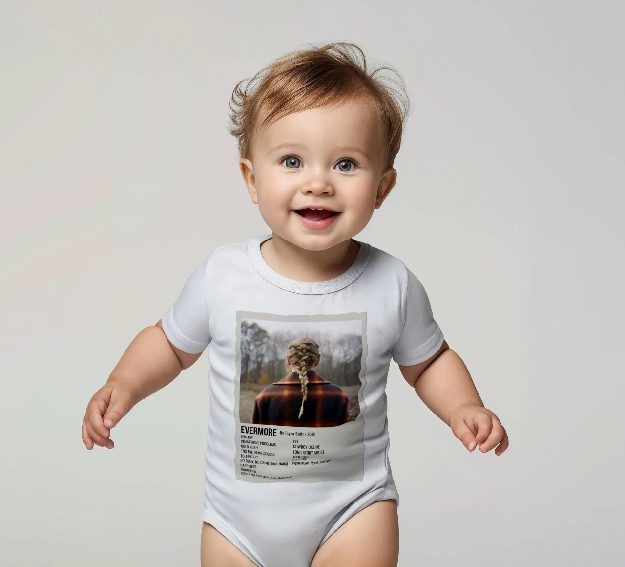 EVERMORE By Taylor Swift • 2020 body neonato maniche corte da SoundStudio
