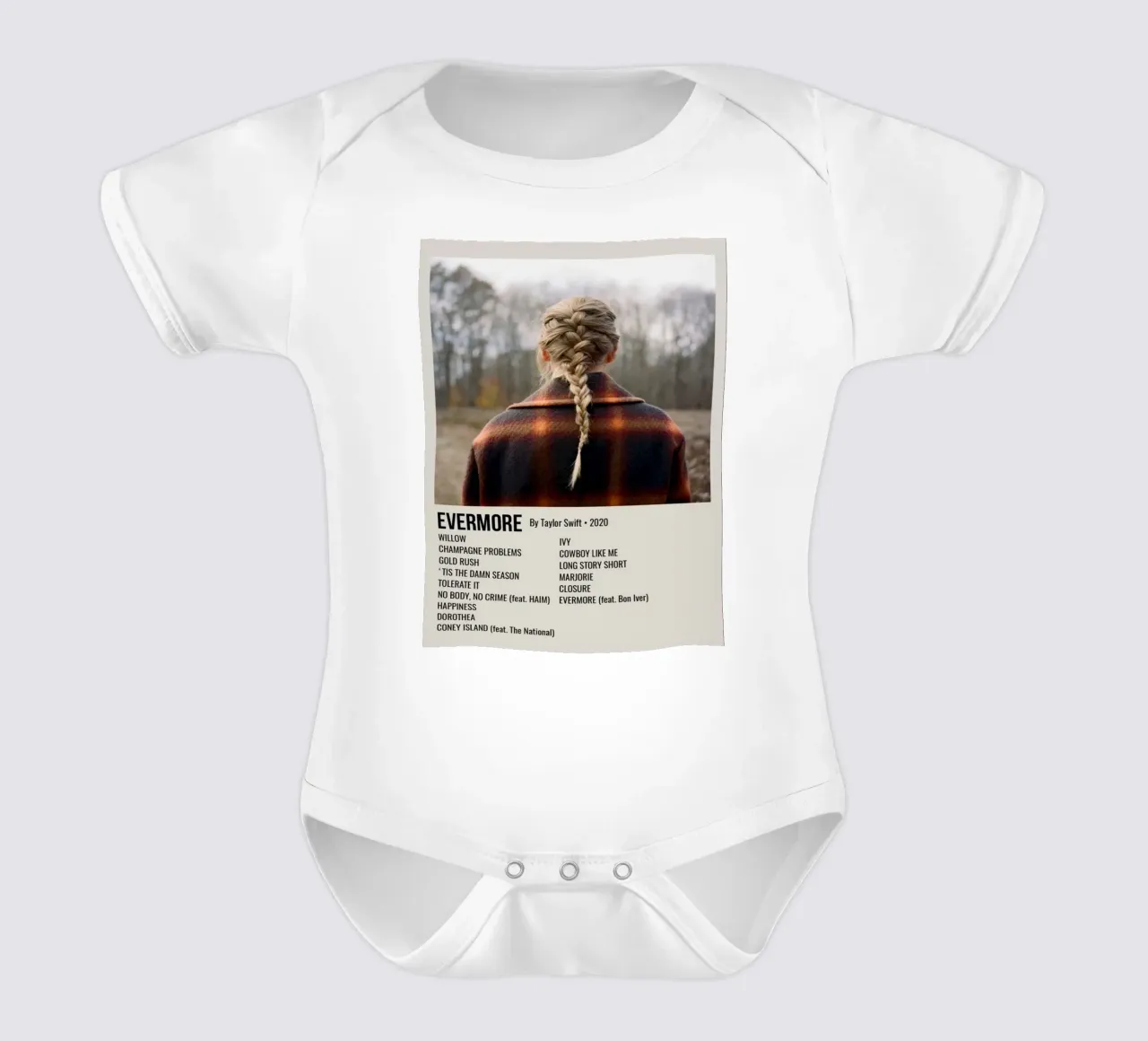 EVERMORE By Taylor Swift • 2020 body neonato maniche corte da SoundStudio