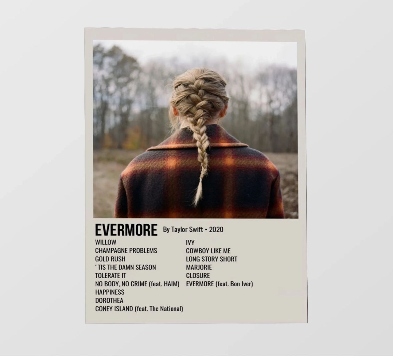 EVERMORE By Taylor Swift • 2020 telo in pvc da SoundStudio