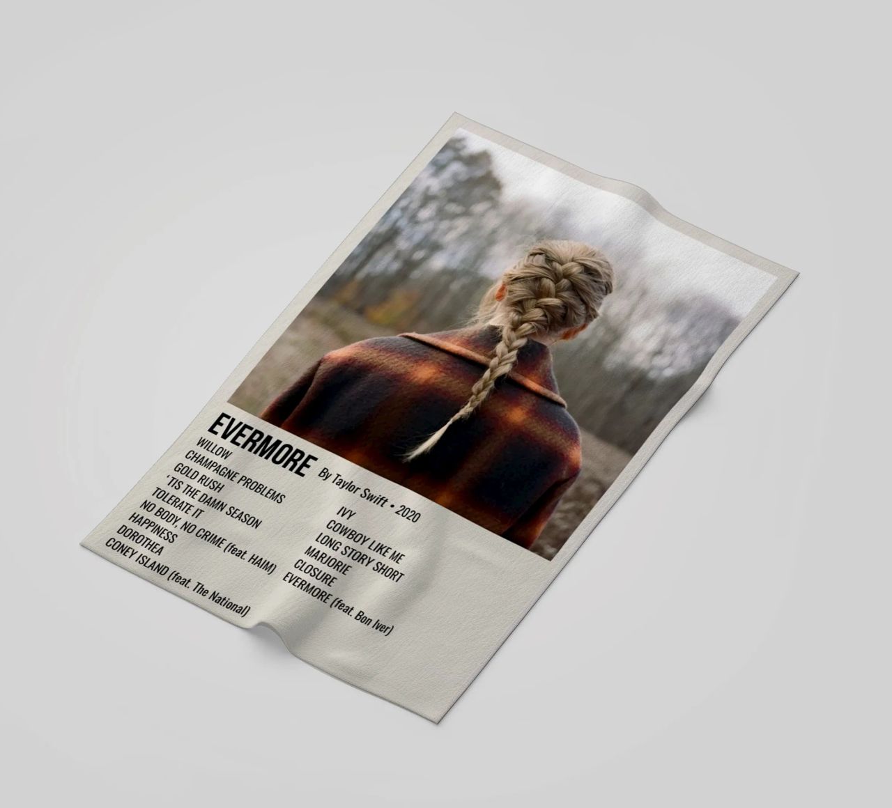 EVERMORE By Taylor Swift • 2020 telo mare da SoundStudio