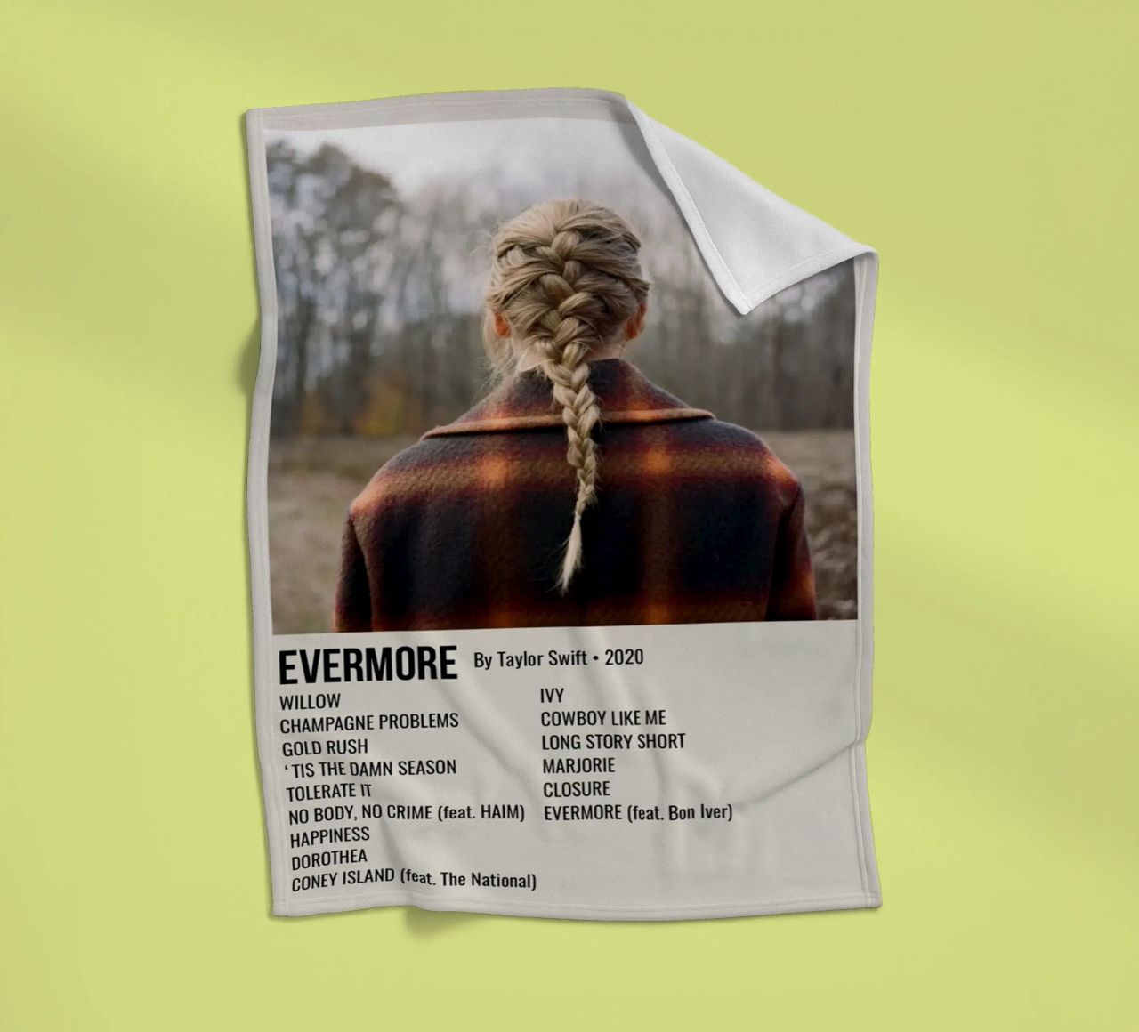EVERMORE By Taylor Swift • 2020 coperta in pile da SoundStudio