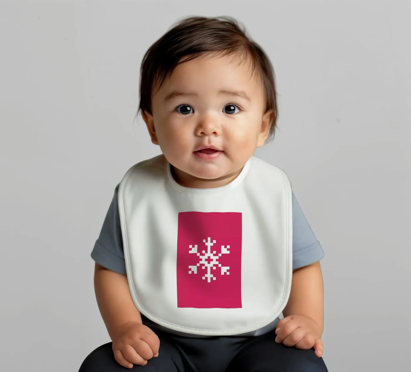 Pink Snowflake 2 bavaglino da Studio One