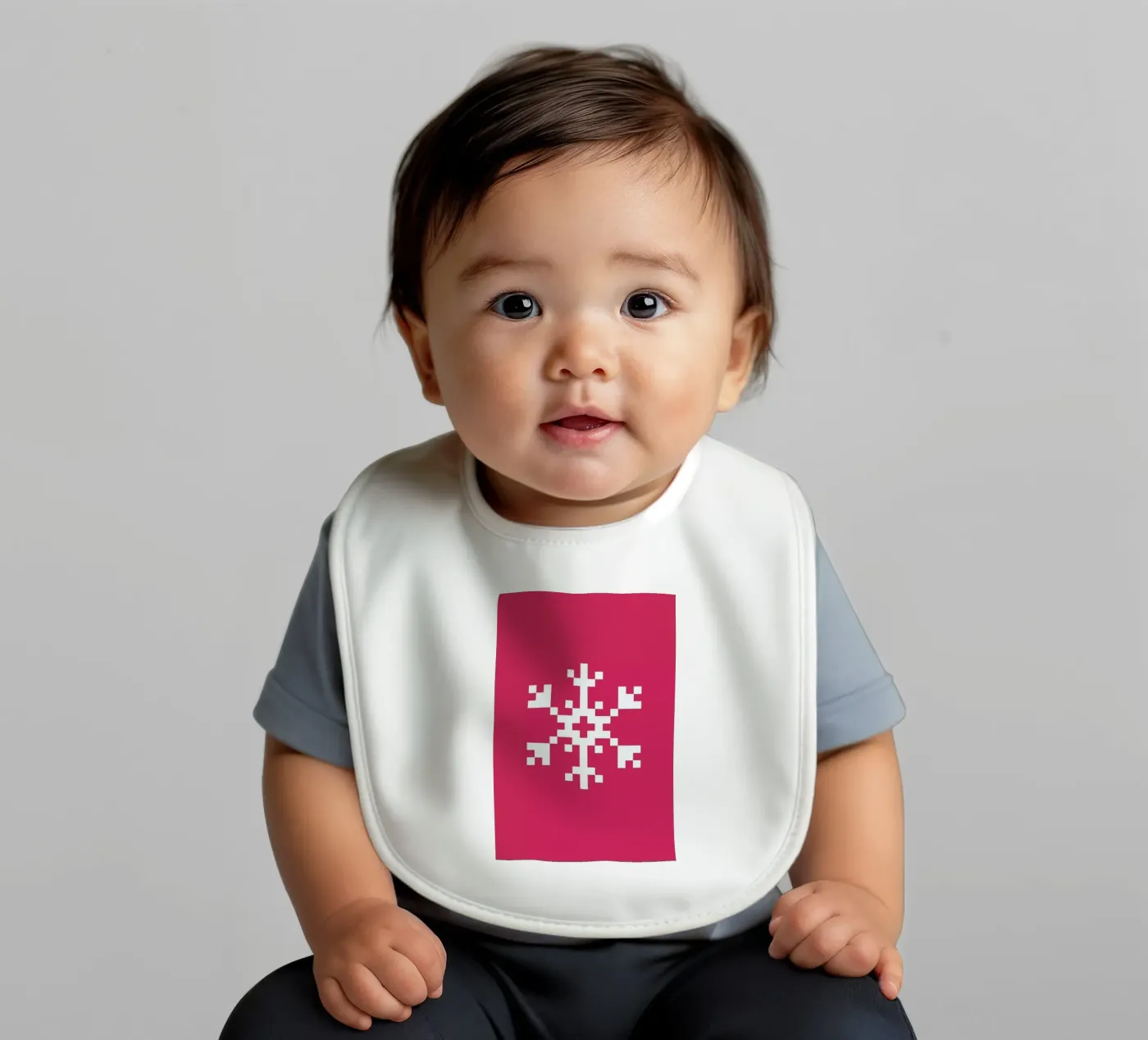 Pink Snowflake 2 bavaglino da Studio One