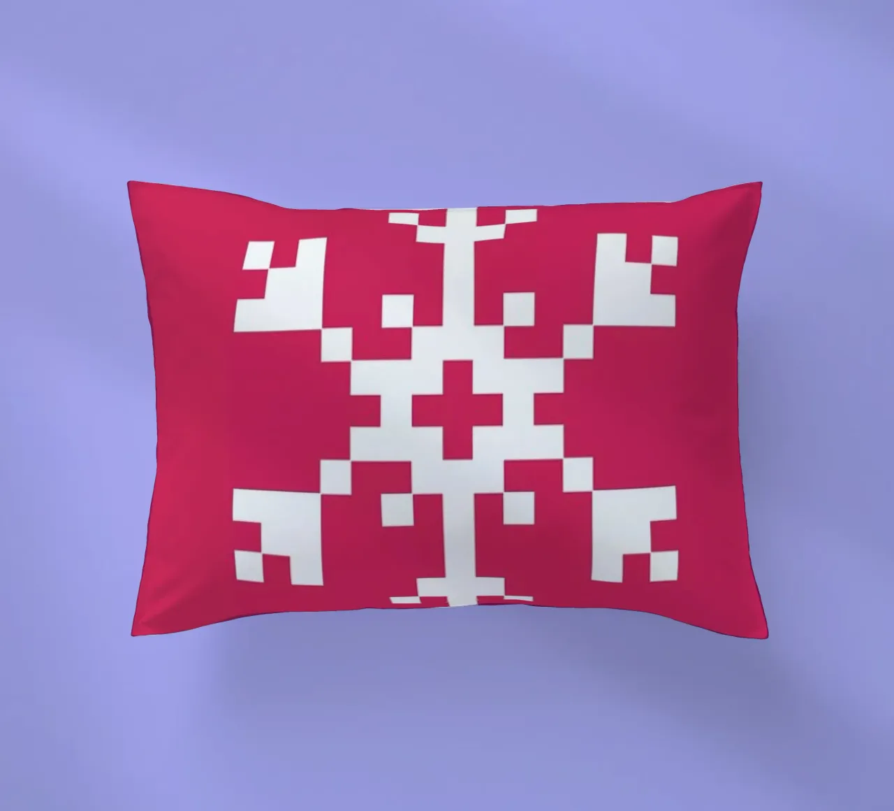 Pink Snowflake 2 cuscino da Studio One