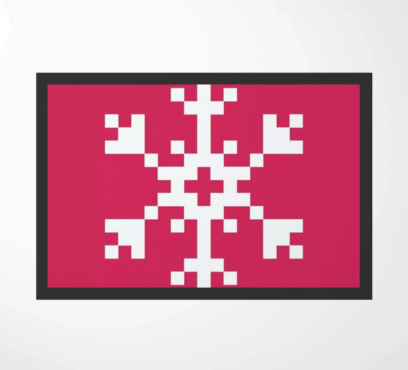 Pink Snowflake 2 deurmat van Studio One