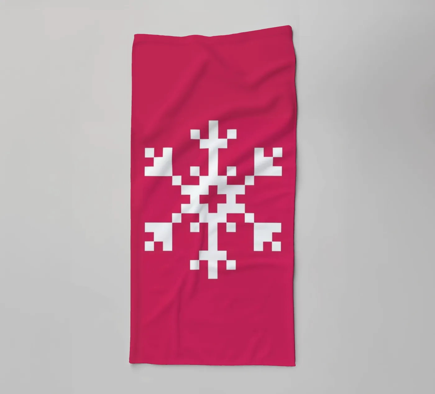 Pink Snowflake 2 towel by Studio One