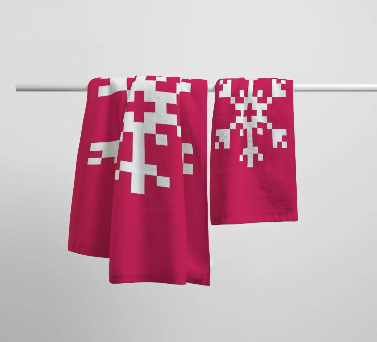 Pink Snowflake 2 asciugamano da bagno da Studio One