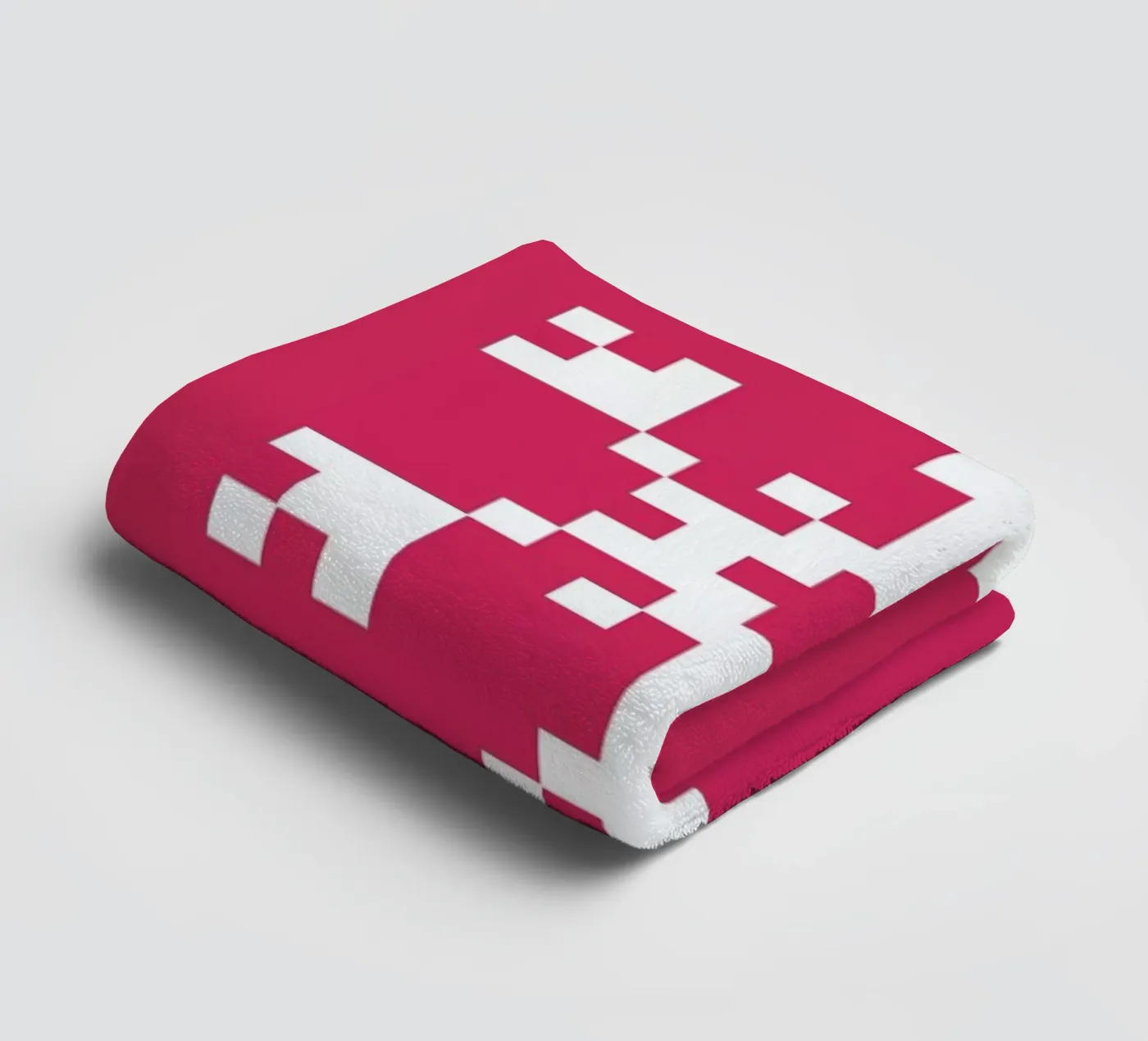 Pink Snowflake 2 towel by Studio One