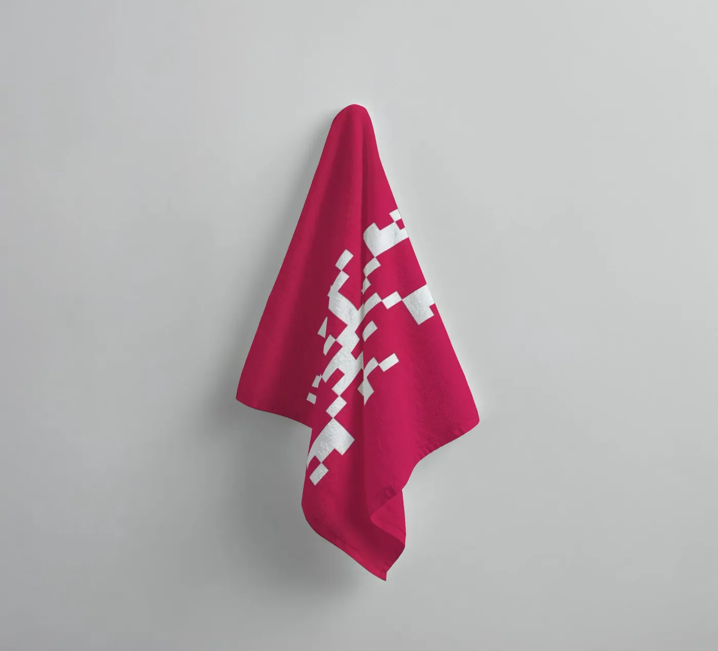 Pink Snowflake 2 towel by Studio One