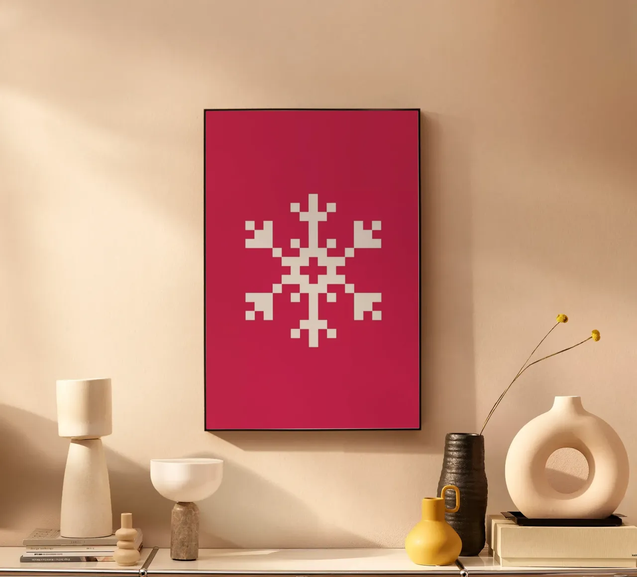 Pink Snowflake 2 alluminio dibond da Studio One