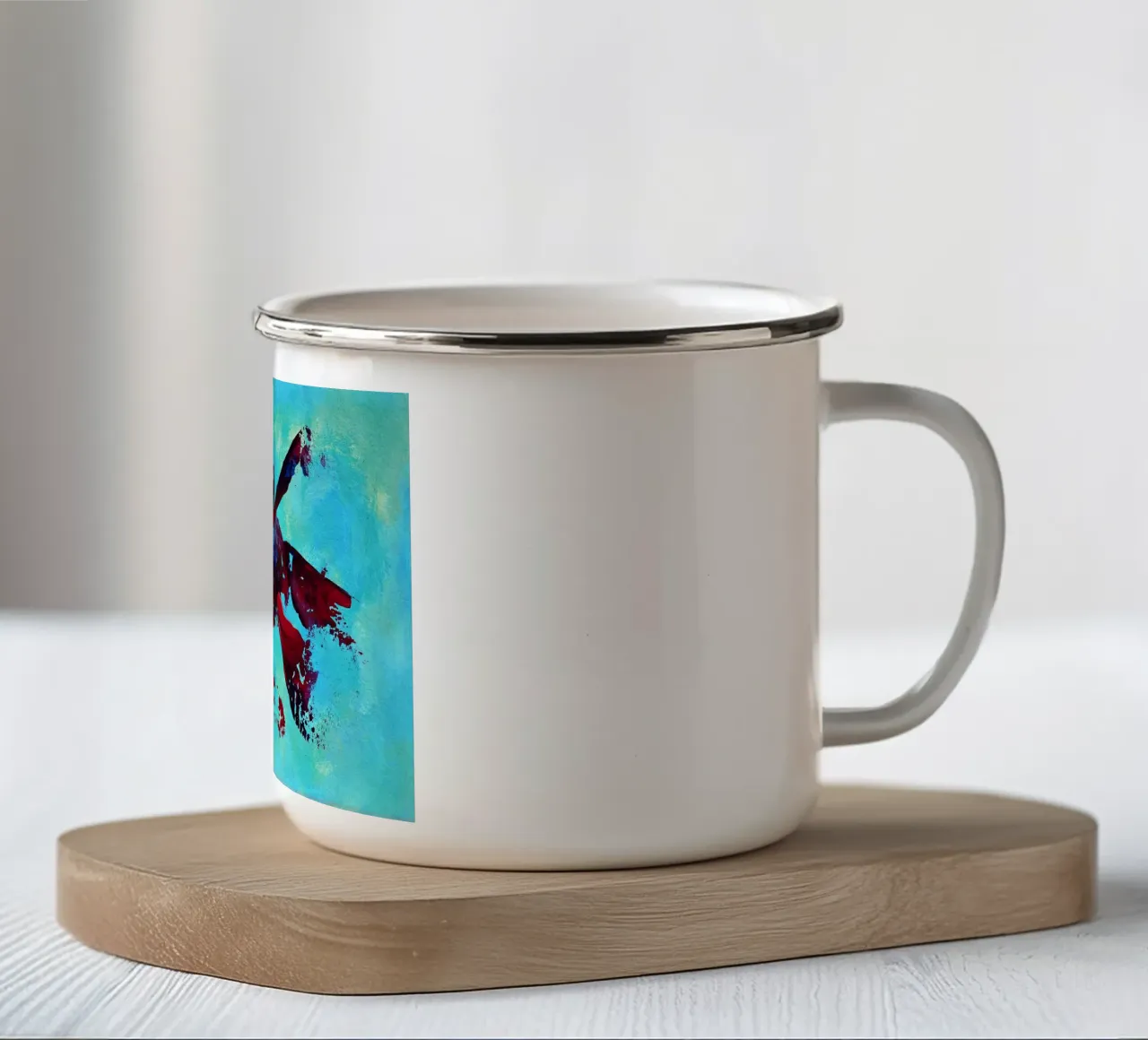IDEAL GIFT 94 tazza in smalto da Thierry Vobmann Abstract painting