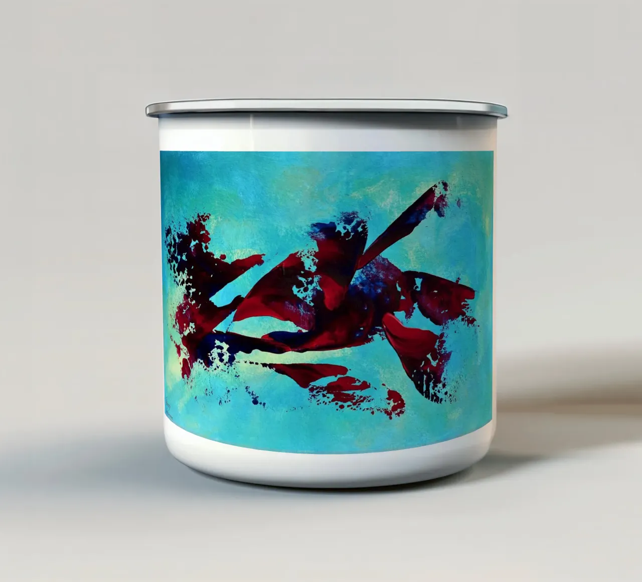 IDEAL GIFT 94 tazza in smalto da Thierry Vobmann Abstract painting