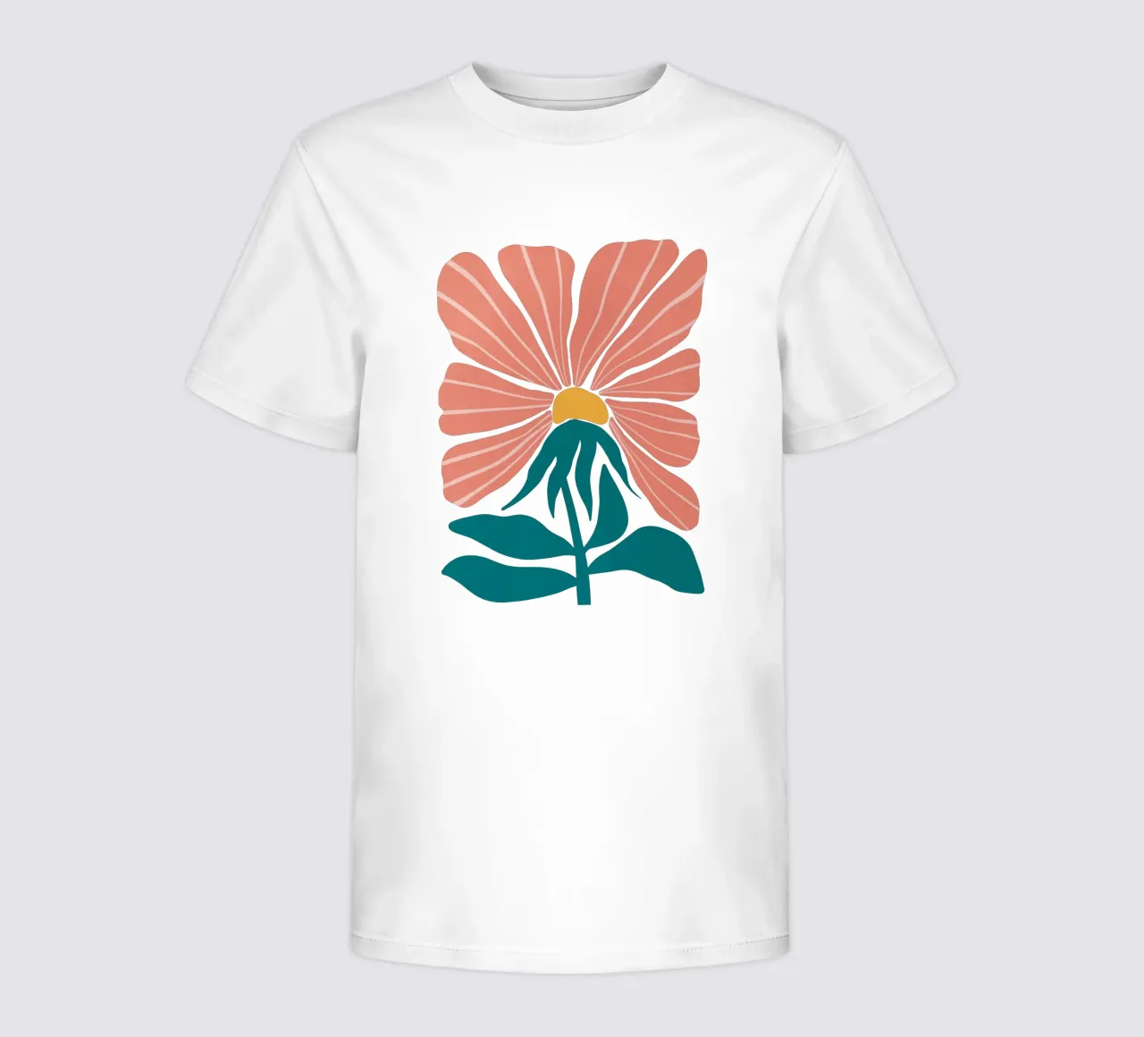 Modern Pink Flower Wall Art, Abstract Botanical Print t-shirt bambini da Studio Mooodz