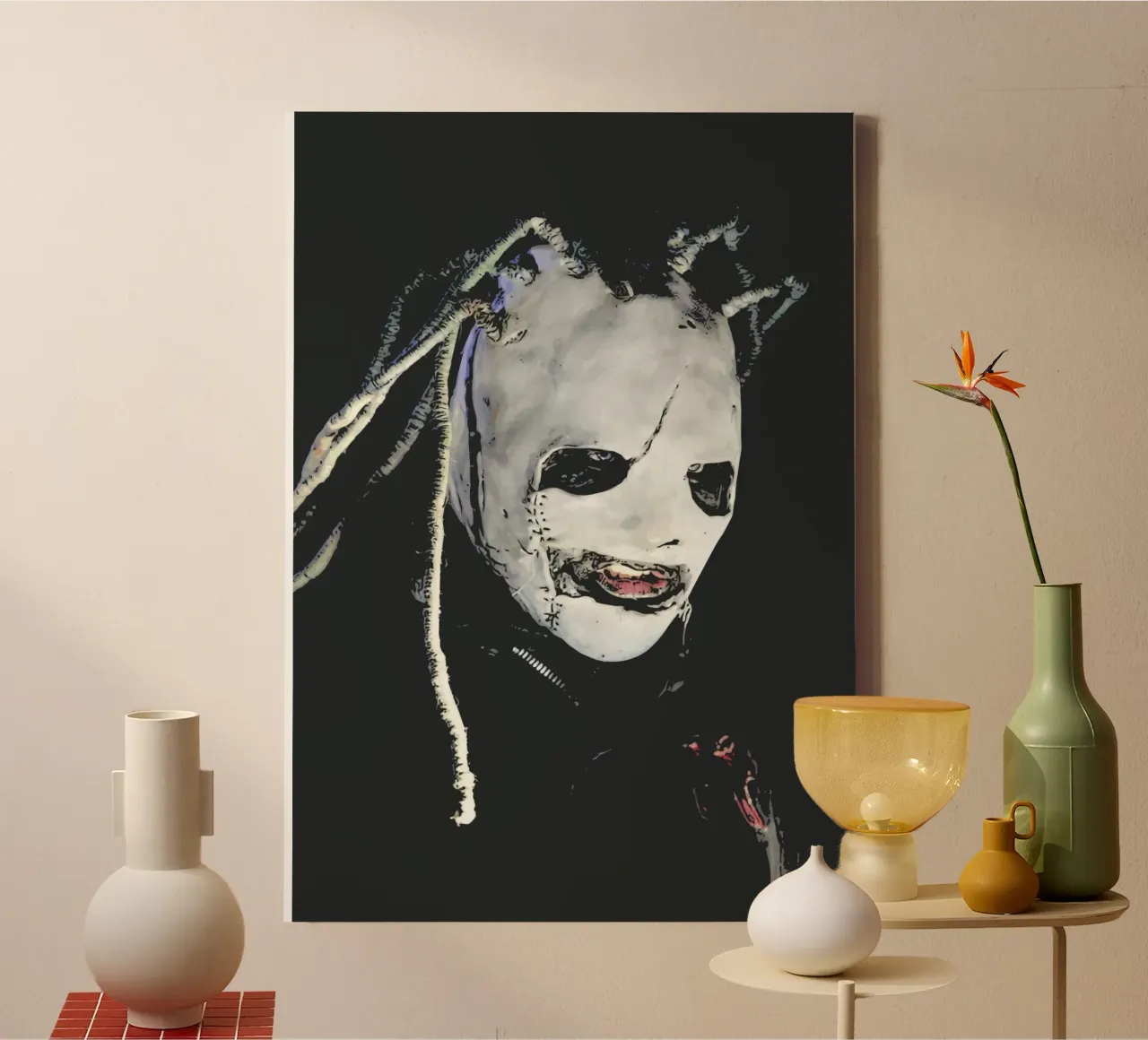 Maschera di Corey Taylor tela con Cornice a cassetta da Ad Nna Rock