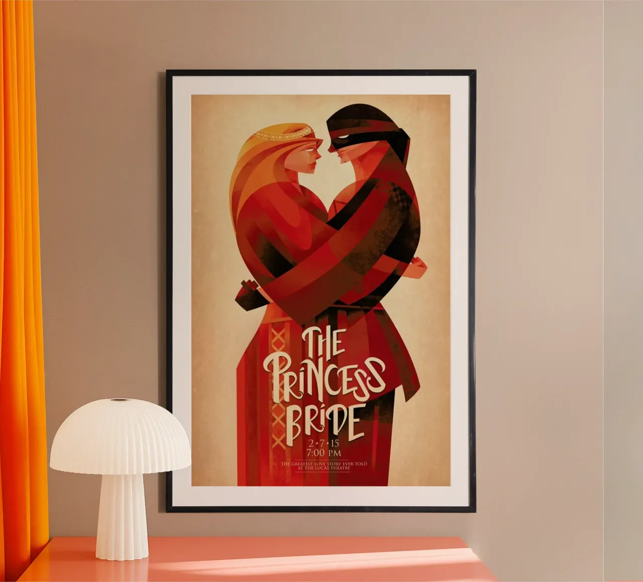 The Princess Bride poster con telaio in plastica da Sean Loose