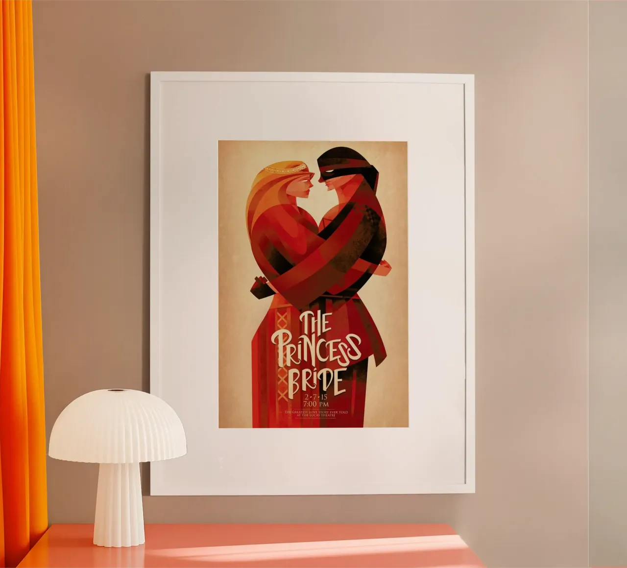 The Princess Bride poster con telaio in plastica da Sean Loose
