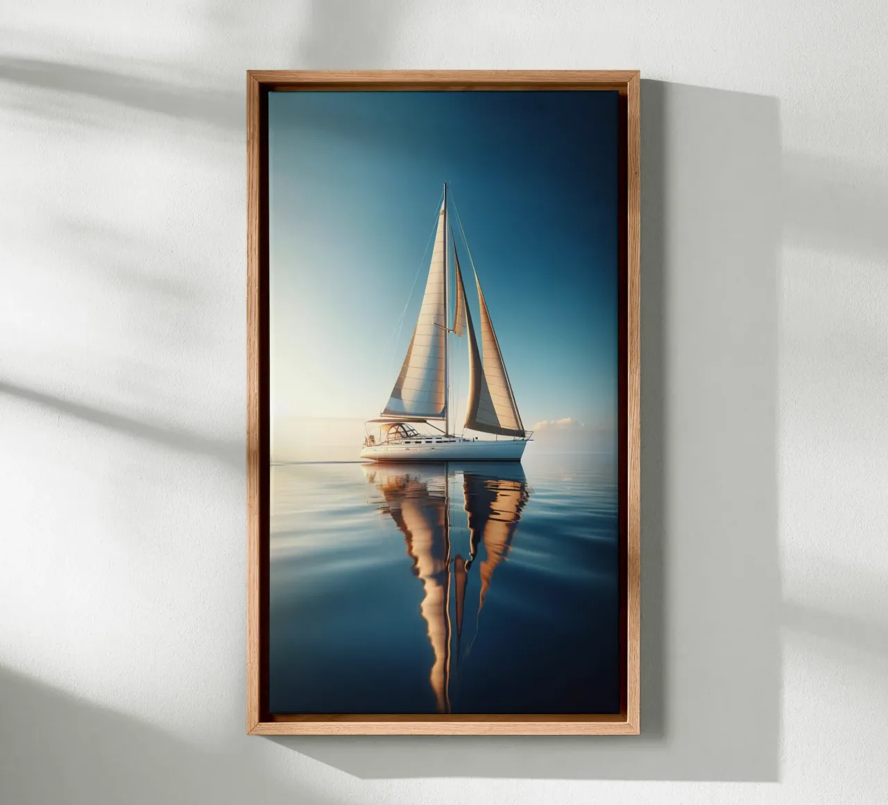 Voilier au Large, Ciel Dégagé tela con Cornice a cassetta da Épure design