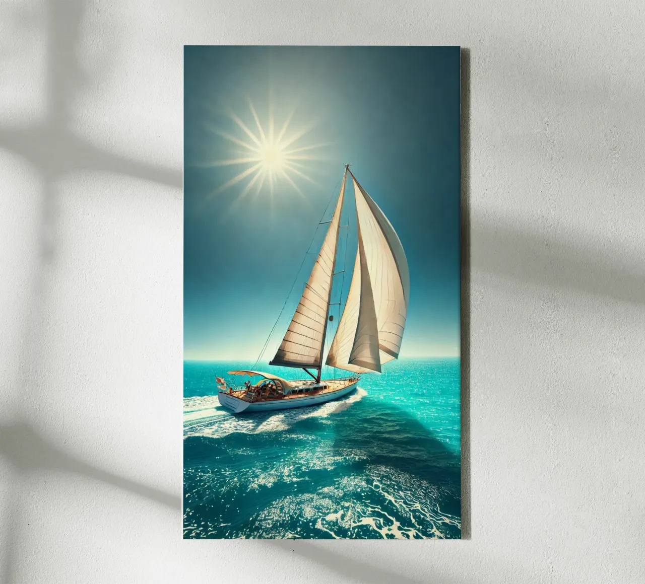 Voilier sous un Soleil Radieux tela con Cornice a cassetta da Épure design