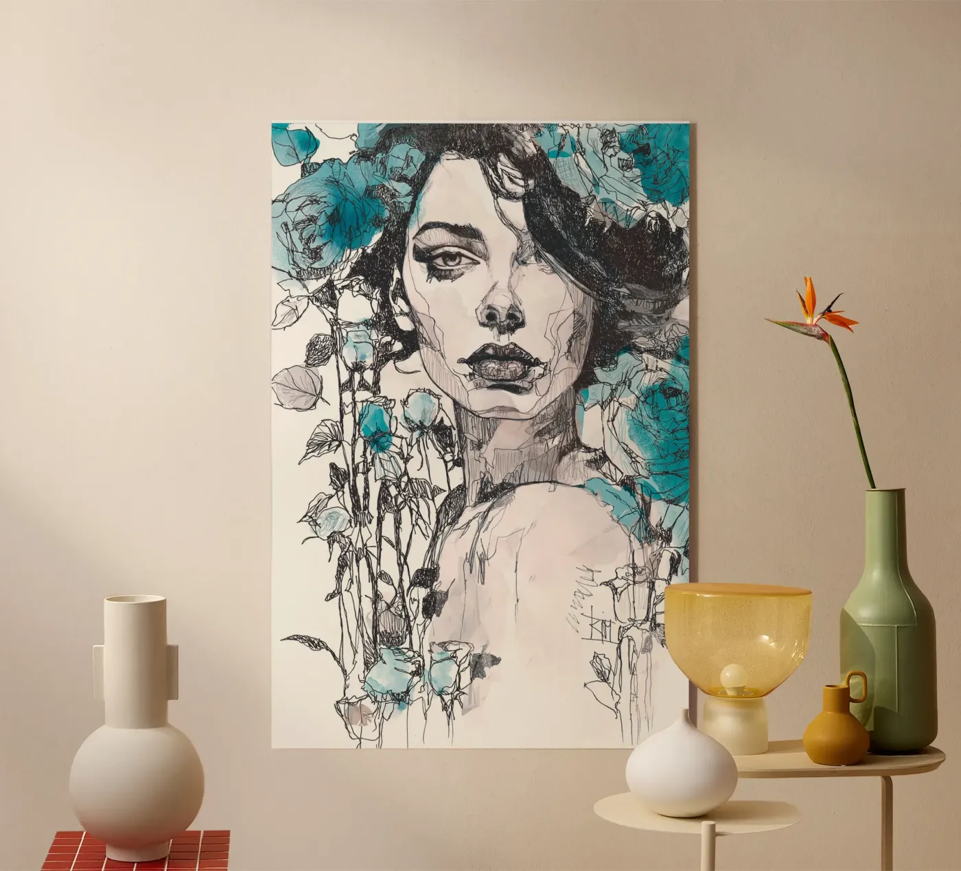 green rose plexiglass da Giulio Iurissevich