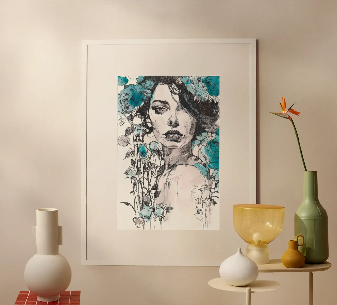 rosa verde poster da Giulio Iurissevich