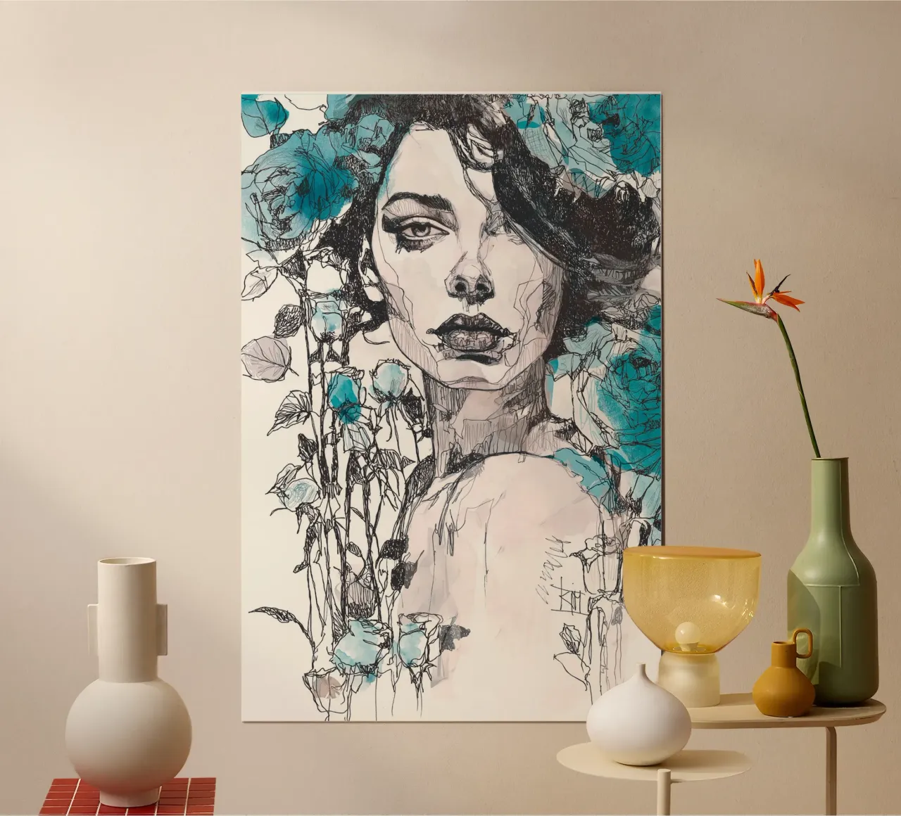 rosa verde poster da Giulio Iurissevich