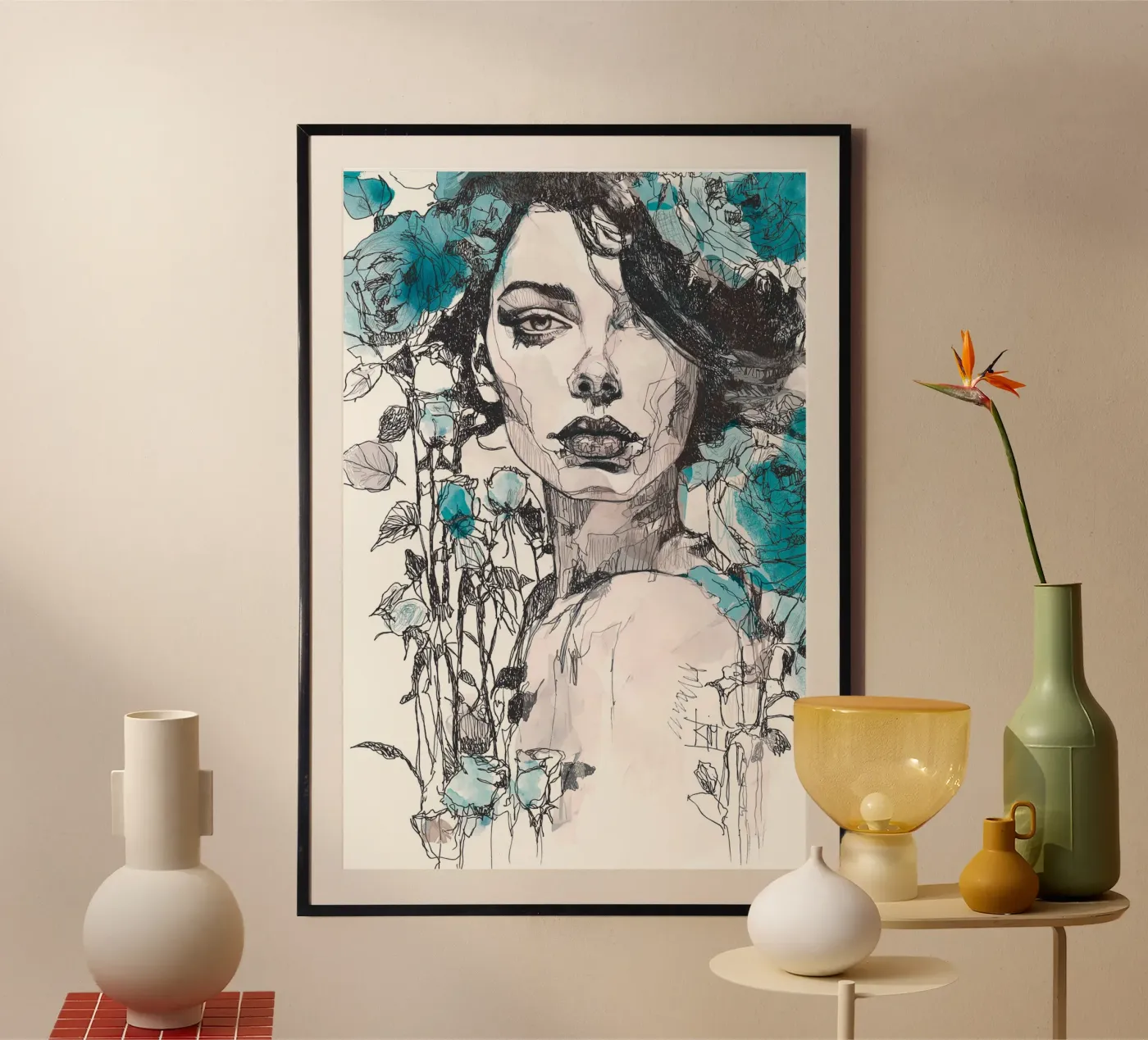 green rose poster da Giulio Iurissevich