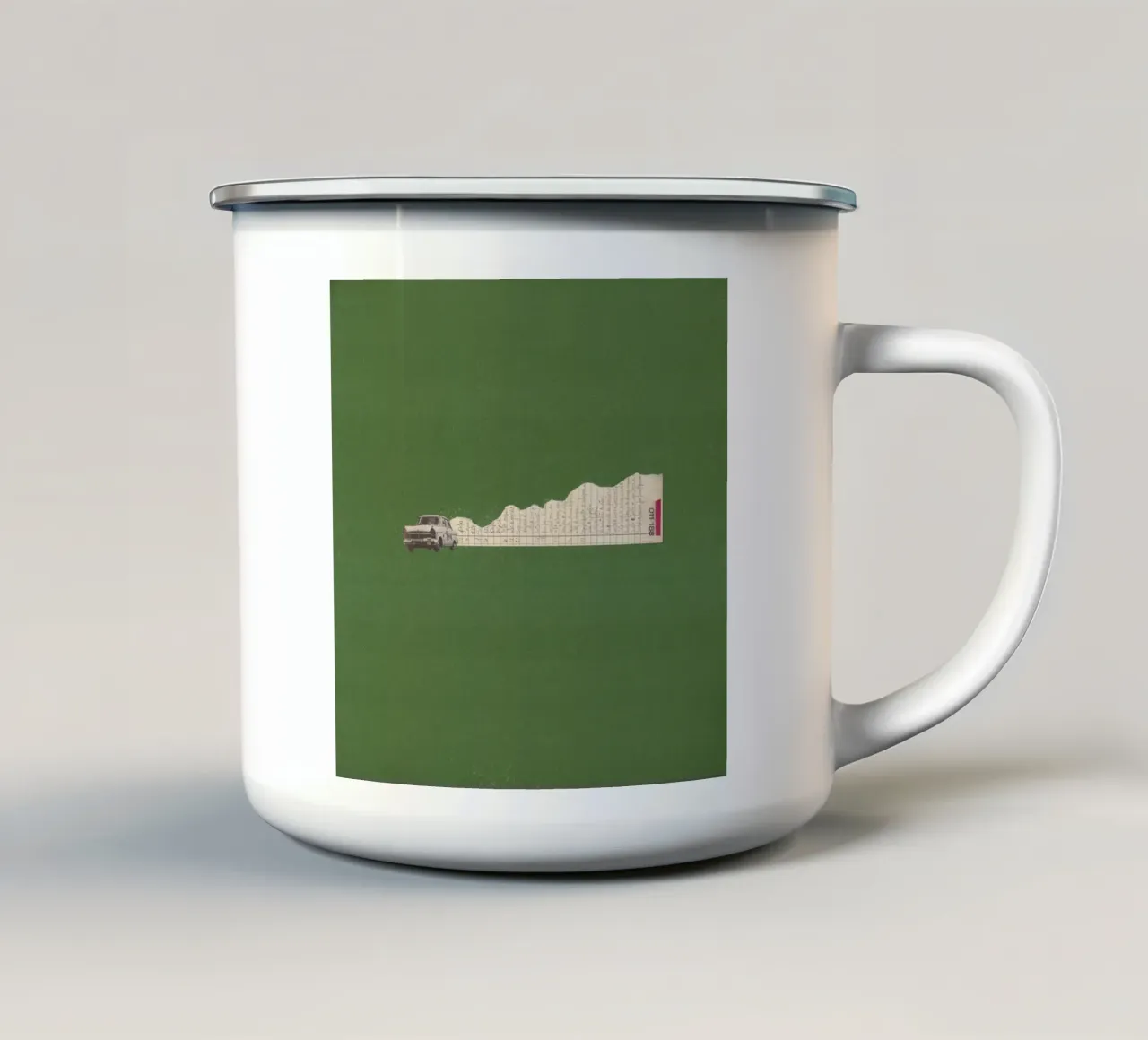 Torn Racing enamel mug by Carlos Quitério