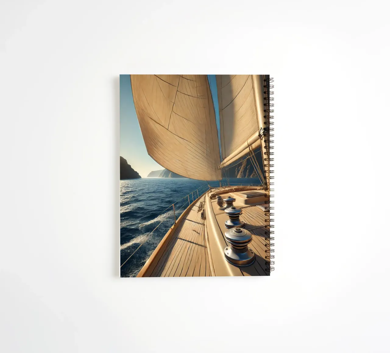 À bord d’un voilier : l’appel de la mer spiral notebook by Épure design