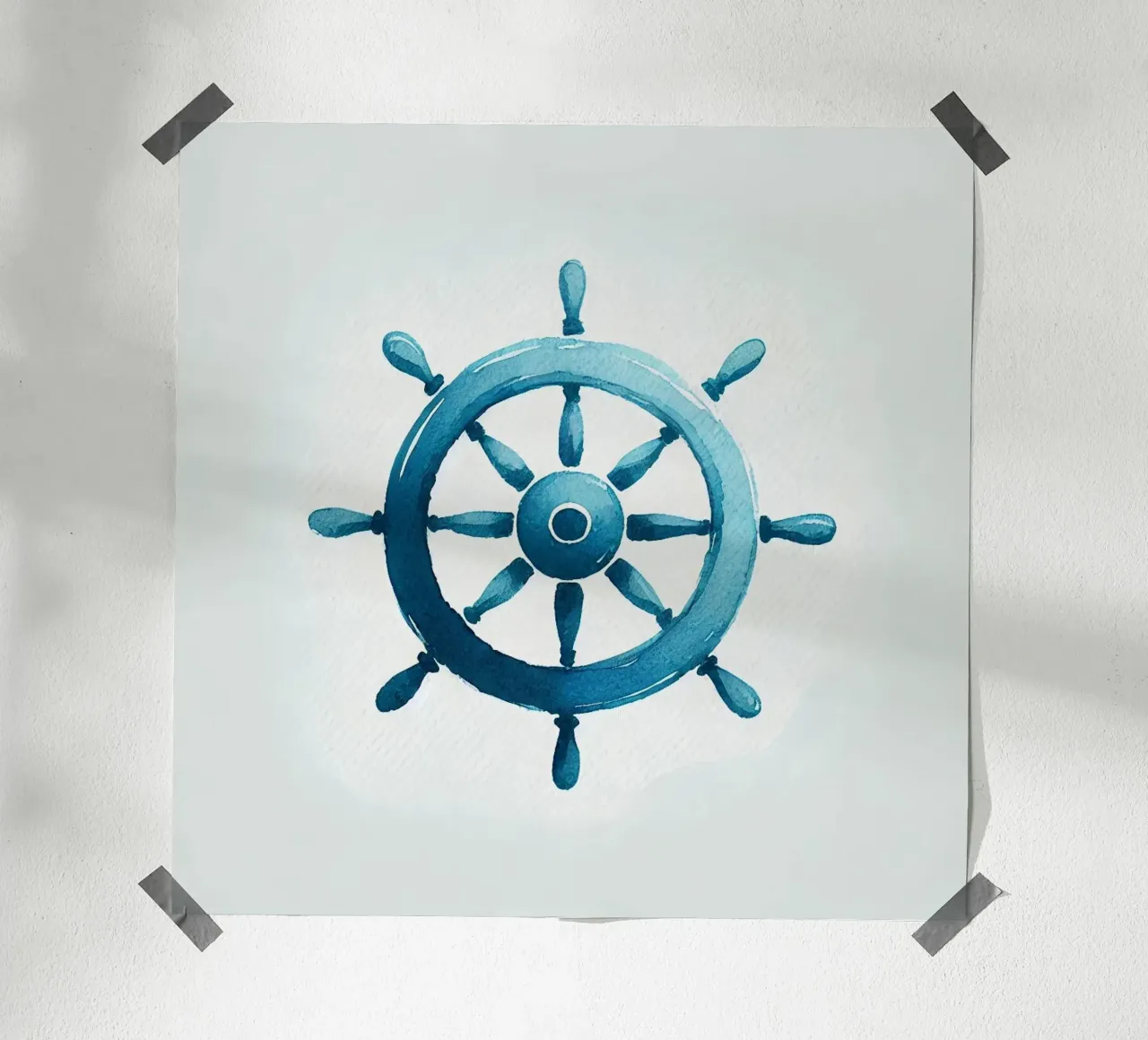 Volant de bateau : Équilibre et direction poster con telaio in plastica da Épure design