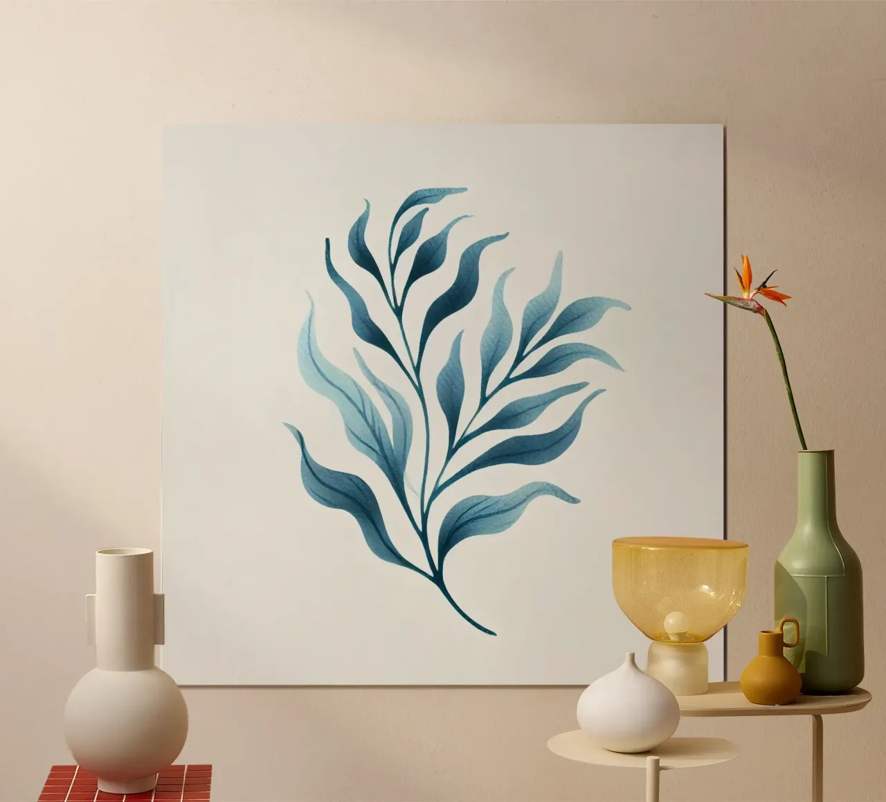 Algue marine poster con telaio in legno da Épure design
