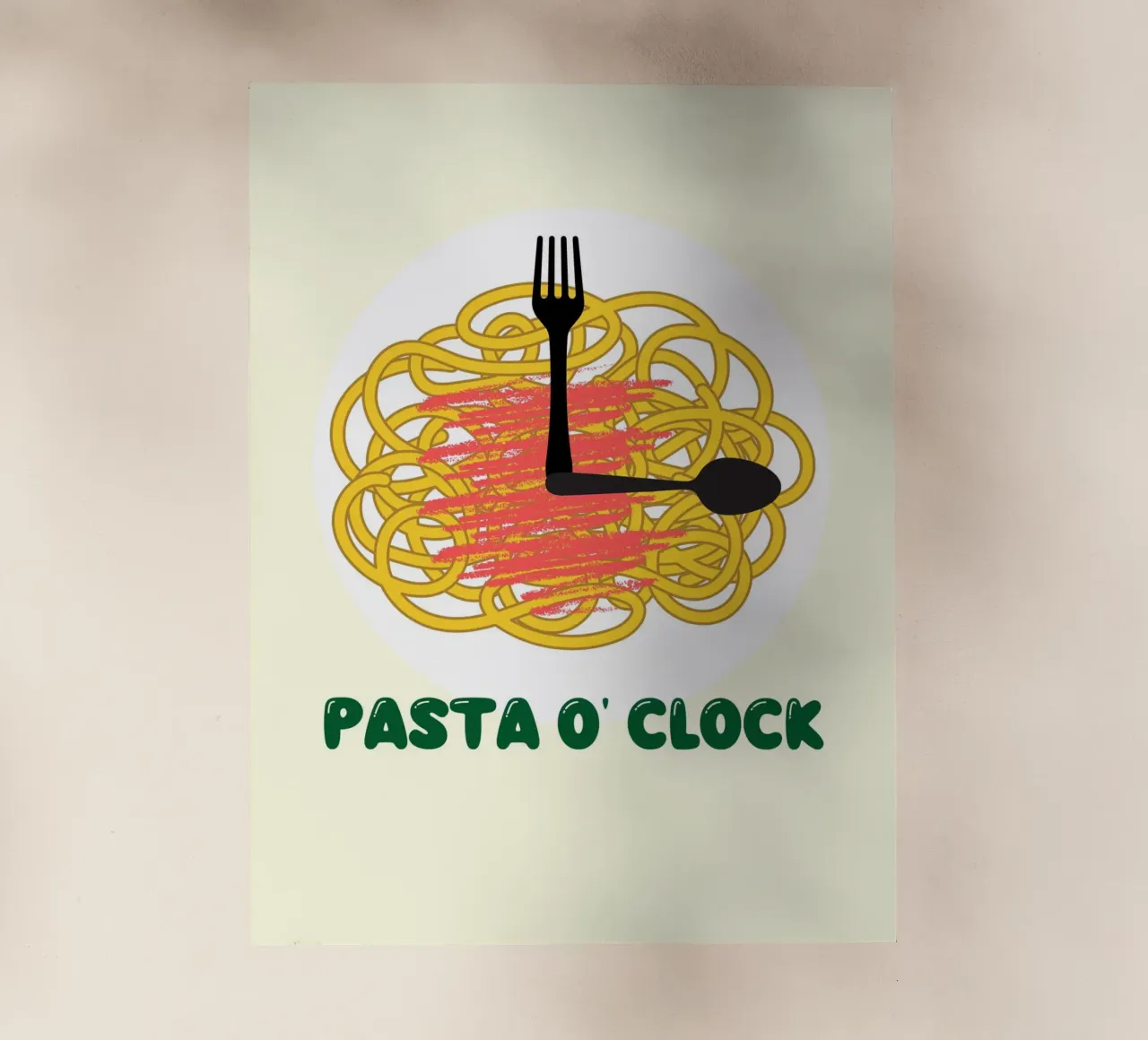 PASTA O' CLOCK pellicola backlit da ramosashop