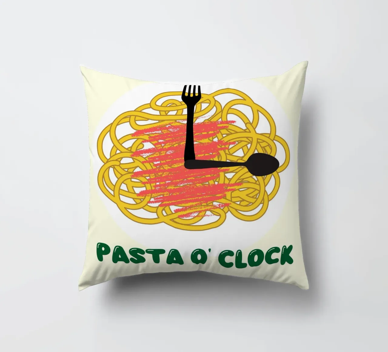 PASTA O' CLOCK cuscino da ramosashop