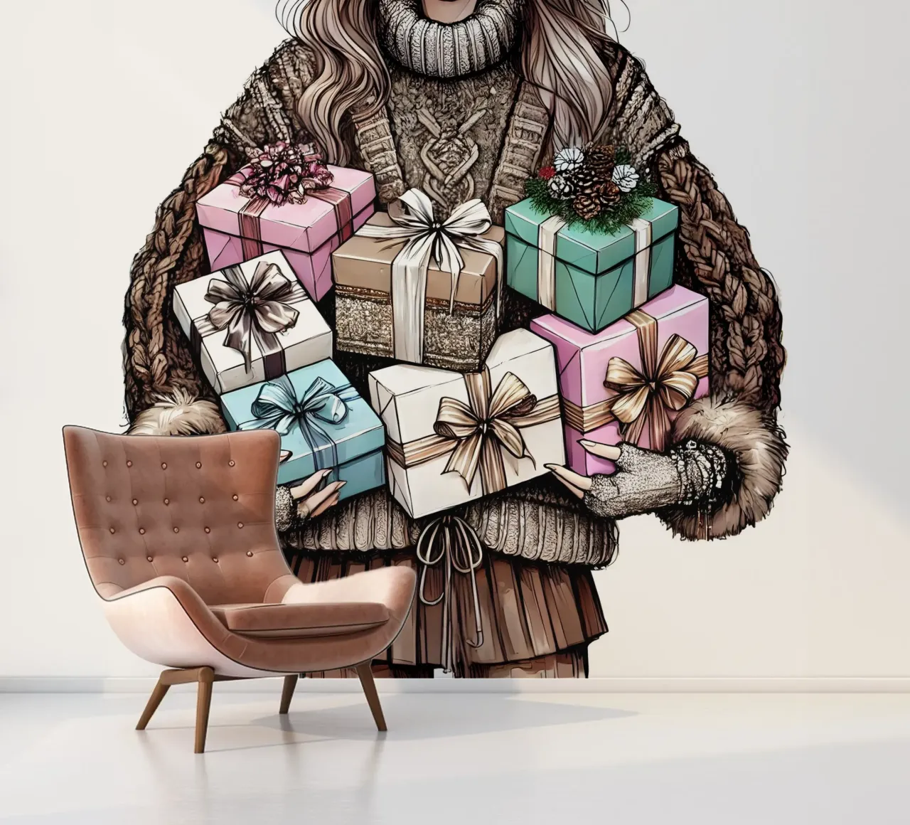 FROHE WEIHNACHTEN Fototapete von ARTOMATIC