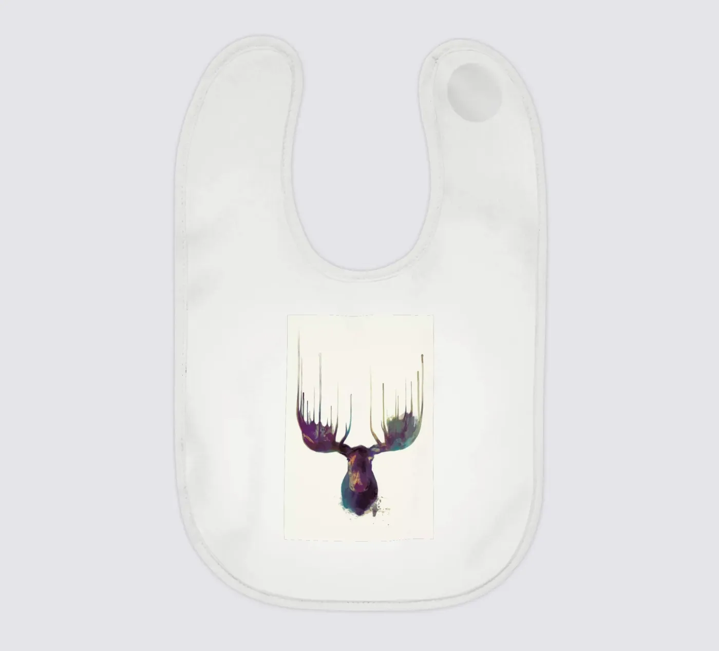 Moose baby bib by Amy Hamilton