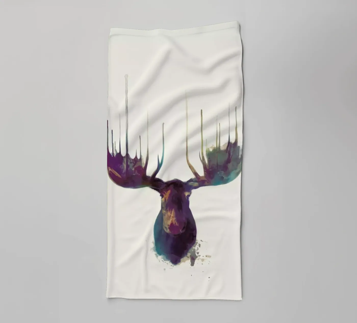 Moose towel by Amy Hamilton